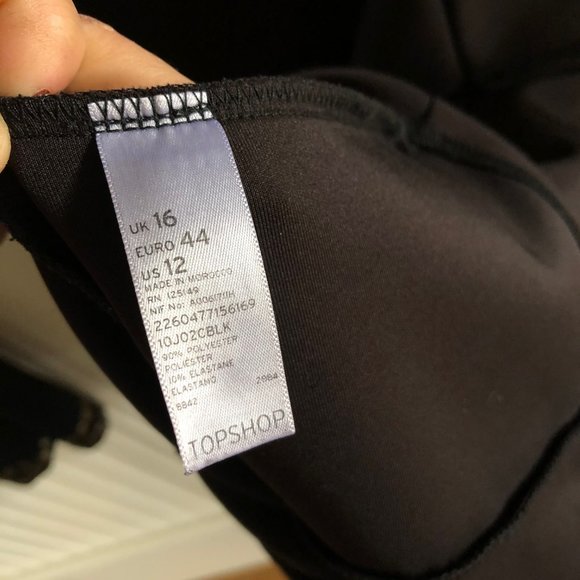 Topshop Peplum Dress - black cocktail dress - Picture 4 of 4